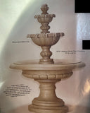 #1162 Chateau Three Tier Fountain or with pond
