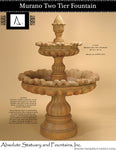 #1242 Murano Two Tier Fountain