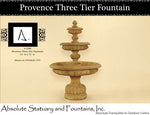 Provence Three Tier Fountain or with pond and riser option