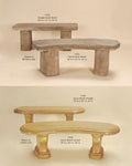 #562 Garden benches: Straight and curved Rock Bench, contemporary  straight and curved benches