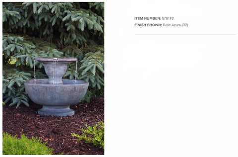 5701f2l Alfresco Fountain with and w/out Plume Light