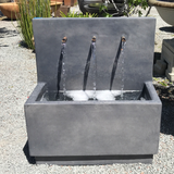 Modern wall fountain Altatribus copper spouts