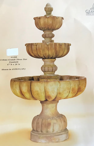 #1285 Urbino Grand Three tier fountain