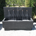 Modern wall fountain Altatribus copper spouts