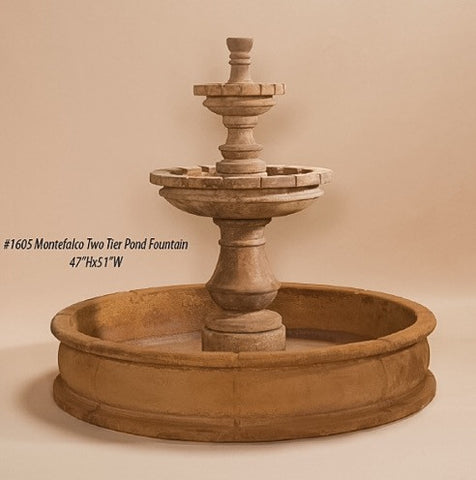 #1605 Montefalco Two Tier Pond Fountain