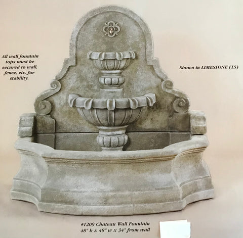 #1209 Chateau wall fountain