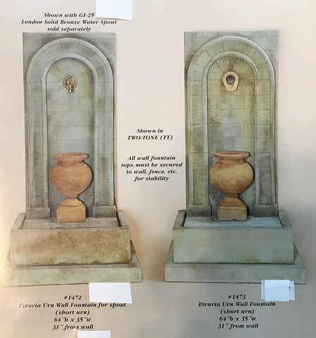 #1473 Etruria Wall Fountain (Short)