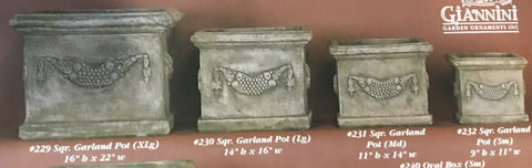 #229 Sq. Garland Pot clog