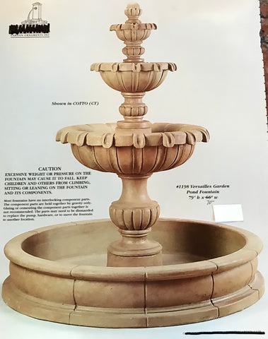 #1198 Versailles garden pond fountain