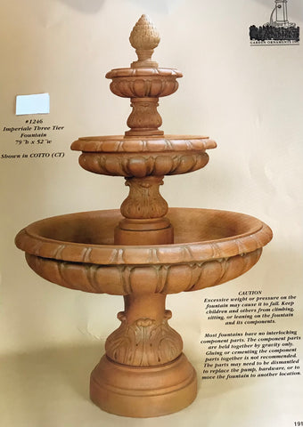 #1246 Imperial three tier fountain