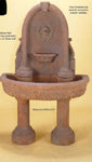 #1087 Robbiana Wall Fountain (two pedestals)