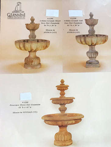 #1288 Provence three tier fountain