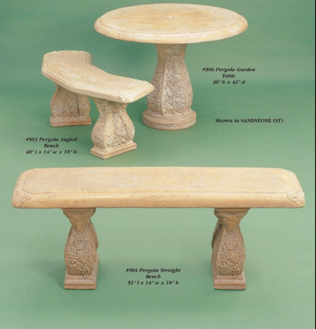 #506Pergola Garden Table & Benches