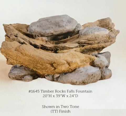 #1645 Timber Rocks Falls Fountain