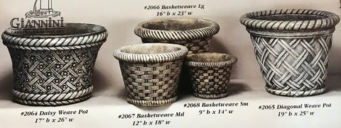#2065 Diagonal WeavePot