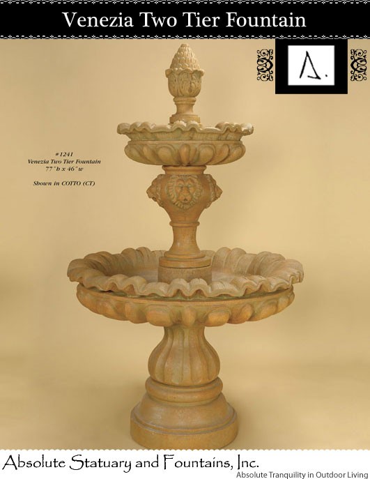 Venezia Two Tier Fountain - Detailed Image