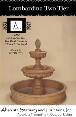 Lombardina Two Tier Pond Fountain