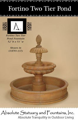 Fortino Two Tier Pond Fountain
