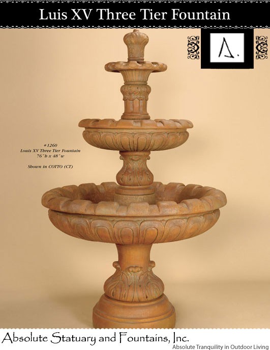 Luis XV Three Tier Fountain