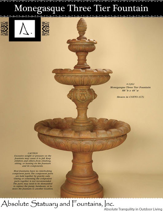 Monegasque Three Tier Fountain