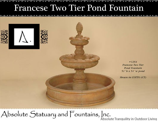 Francese Two Tier Pond Fountain