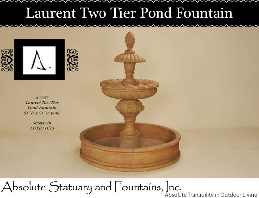 Laurent Two Tier Pond Fountain
