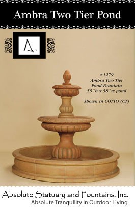 Ambra Two Tier Pond Fountain