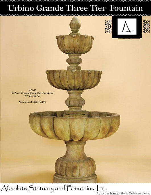 Urbino Grande Three Tier  Fountain
