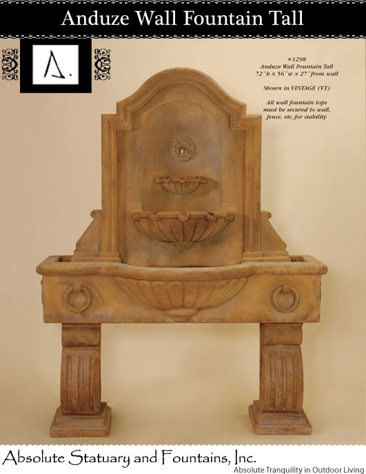 Anduze Wall Fountain Tall