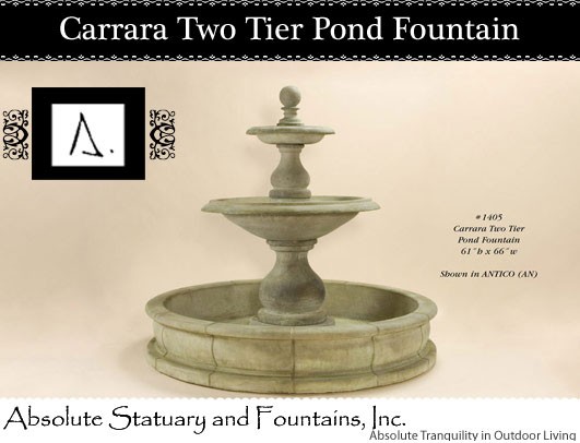 Carrara Two Tier Pond Fountain