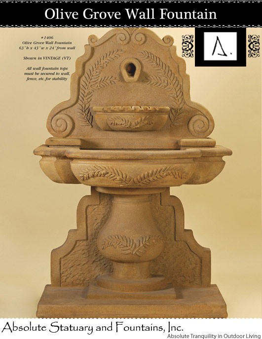 Olive Grove Wall Fountain