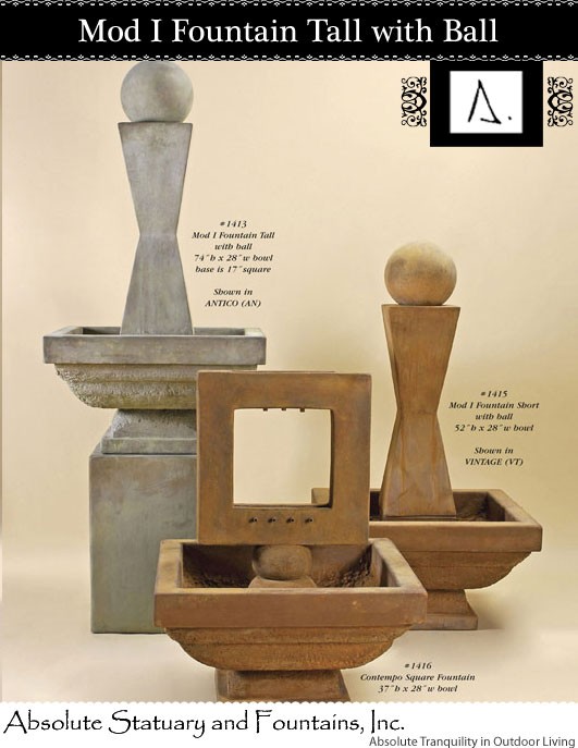 Mod I Fountain Tall with Ball