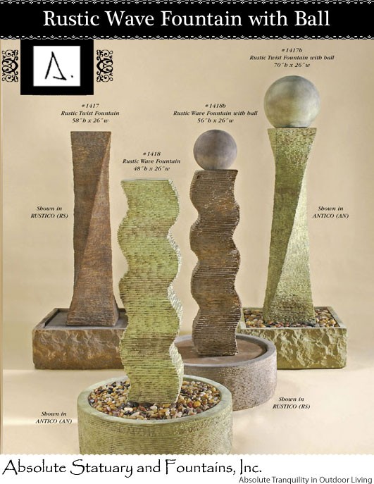 Rustic Wave Fountain