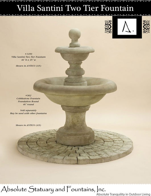 Villa Santini Two Tier Fountain