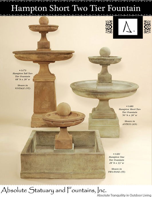 Hampton Short Two Tier Fountain