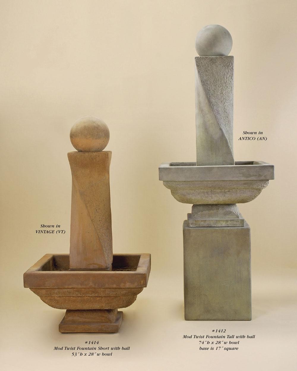 Mod Twist Fountain Tall with Ball