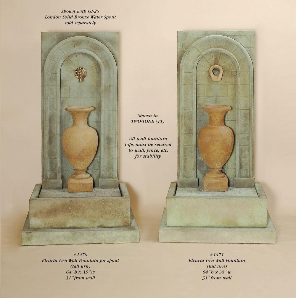Etruria Urn Wall Fountain for spout( tall urn)