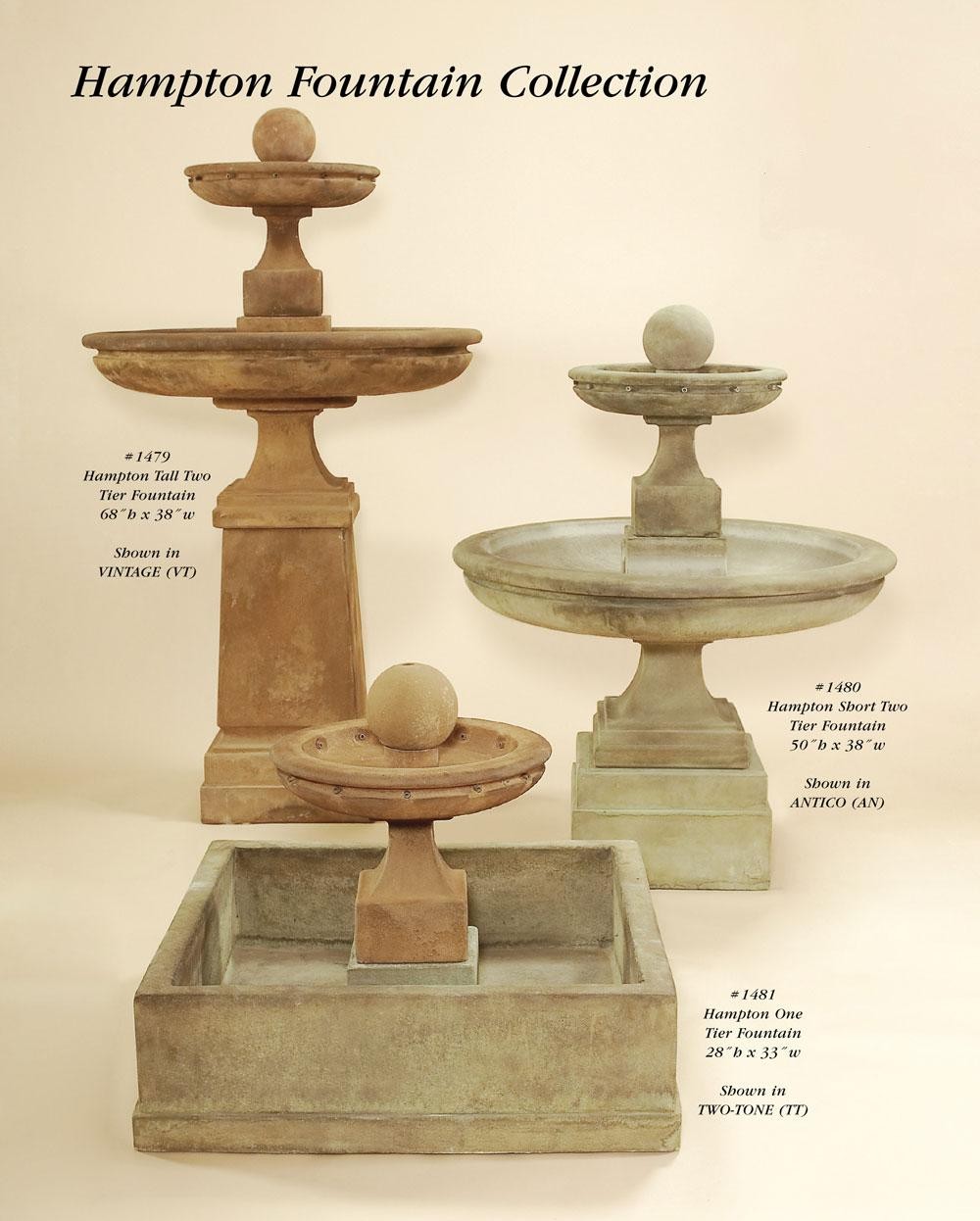 Hampton Tall Two Tier Fountain