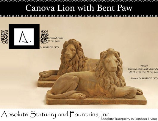 Canova Lion with Bent Paw
