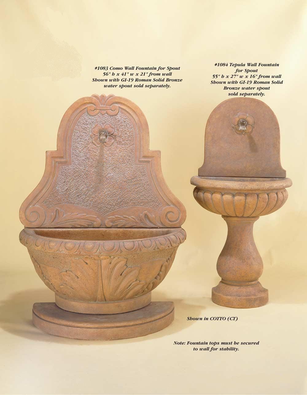 Como Wall Fountain for Spout