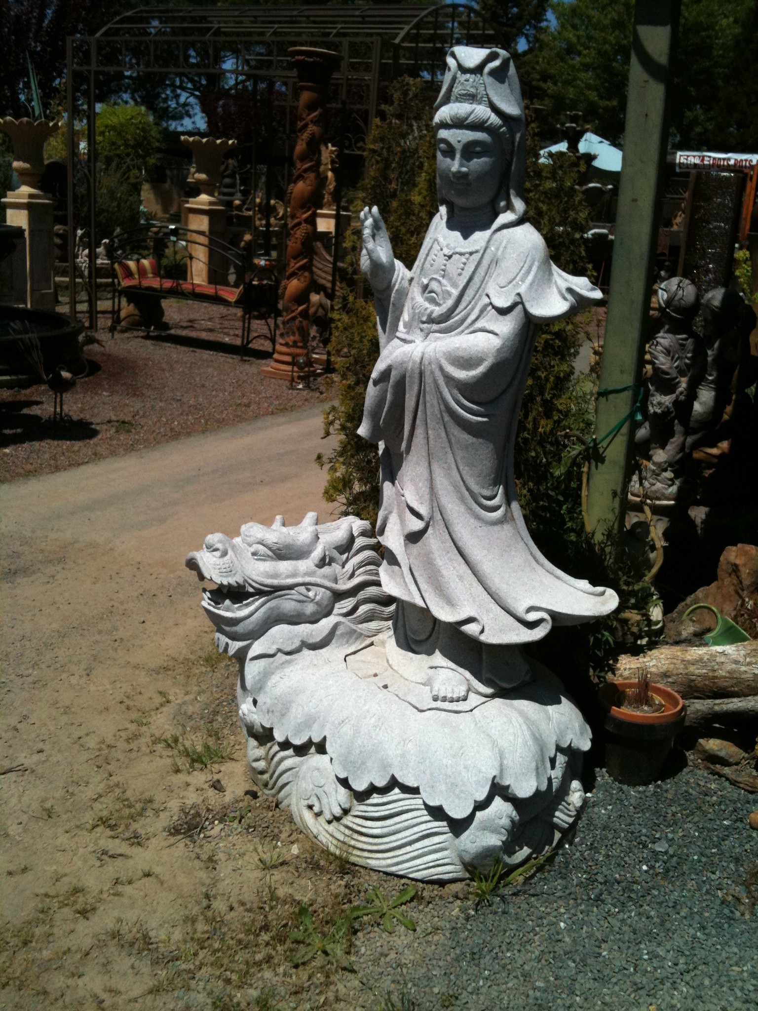 Quan Yen- hand carved granite