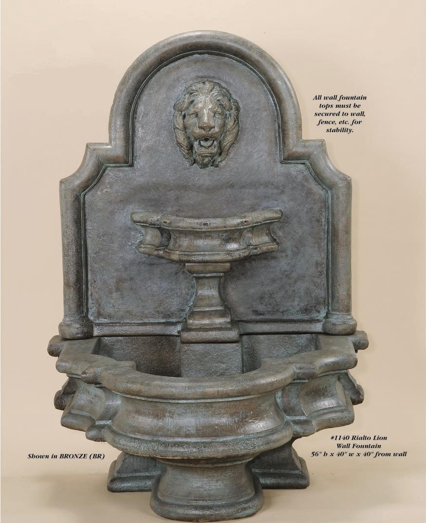 Rialto Lion Wall Fountain 