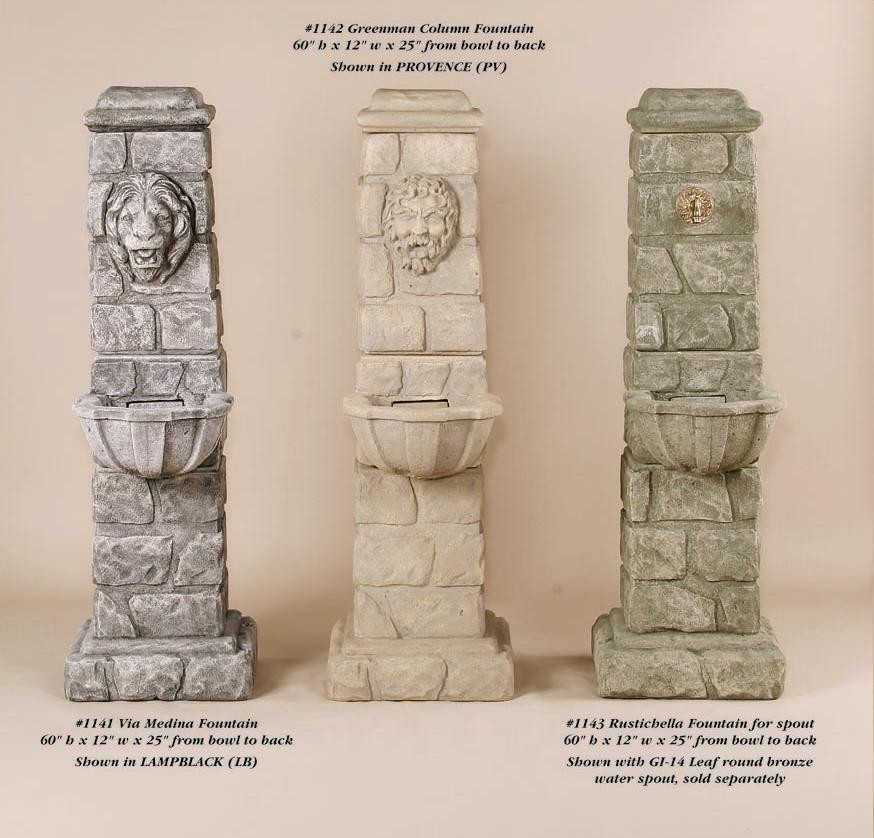 Greenman Column Fountain 
