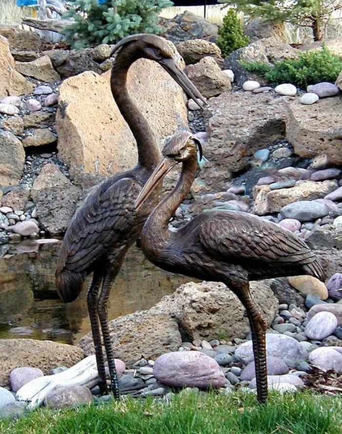 Medium Herons pair