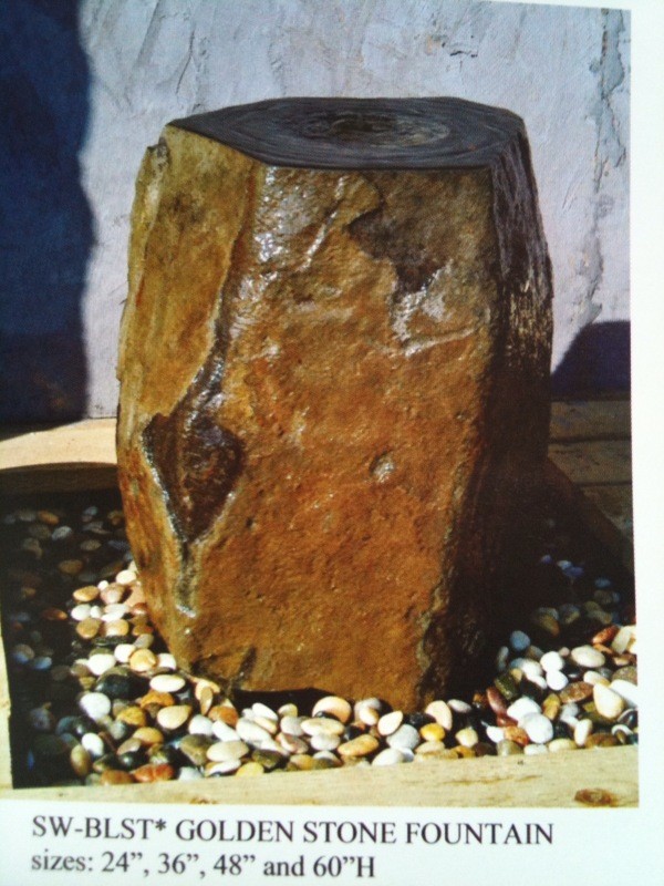 Golden Stone Fountain 24"