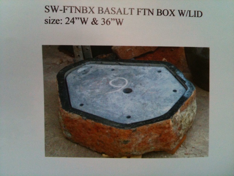 Basalt Fountain Box with lid