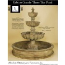 Urbino Grande Three Tier Pond Fountain