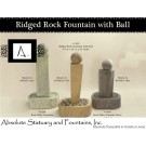 Ridged Rock Fountain with Ball