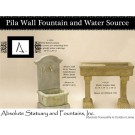 Pila Wall Fountain and Water Source  for Attaching Base