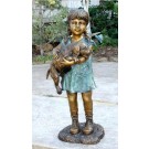 "Can I keep him?" Girl holding dog